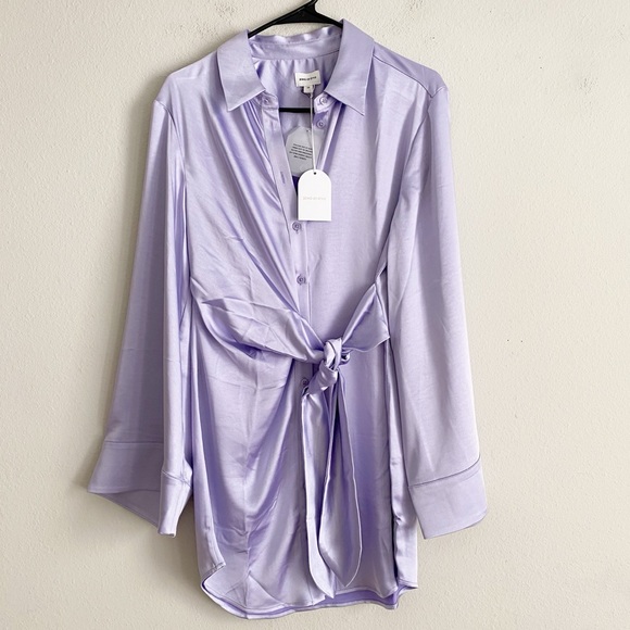 Song of Style Marta Satin Dress in Lavender Women's Size XS NWT *Read* - Picture 2 of 11